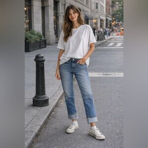 7 For All Mankind Light Blue Straight Leg Jeans
A8